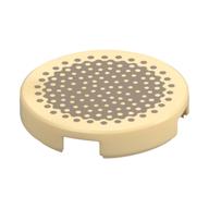 Visuel indicatif Rebrickable de Tuile ronde 2 x 2 avec des points de beige sur fond noir motif imprimé (Tile Round 2 x 2 with Tan Dots on Dark Tan Background Print)