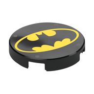 Visuel indicatif Rebrickable de Tuile ronde 2 x 2 avec motif imprimé jaune Batman Logo (Tile Round 2 x 2 with Yellow Batman Logo Print)