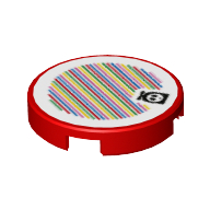 Tuile ronde 2 x 2 avec motif imprimé fly guy et code-barres (autocollant) (Tile Round 2 x 2 with Fly Guy and Barcode Print (Sticker))