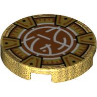 Visuel indicatif Rebrickable de Tuile ronde 2 x 2 avec motif imprimé énergie orange (Tile Round 2 x 2 with Orange Energy Core Print)