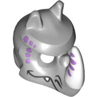 Masque rhinocéros avec motif imprimé de corne rayée (Mask Rhino with Striped Horn Print)