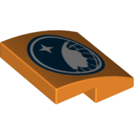 Visuel indicatif Rebrickable de Brique courbée 2 x 2 x 2/3 avec motif imprimé Arctic Explorer bleu foncé/blanc (Brick Curved 2 x 2 x 2/3 with Dark Blue/White Arctic Explorer Logo Print)