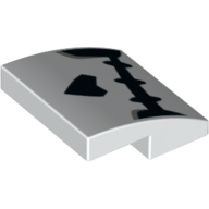 Visuel indicatif Rebrickable de Brique courbée 2 x 2 x 2/3 avec squelette bouche et nez (Brick Curved 2 x 2 x 2/3 with Skeleton Mouth and Nose)
