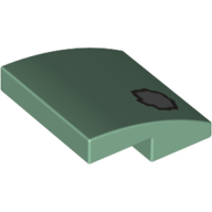 Visuel indicatif Rebrickable de Brique courbée 2 x 2 x 2/3 avec trou de balle, motif imprimé à gratter (Brick Curved 2 x 2 x 2/3 with Bullet Hole, Scratch Print)