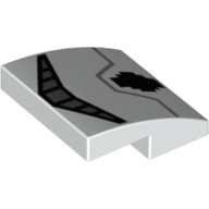 Visuel indicatif Rebrickable de Brique courbée 2 x 2 x 2/3 avec Stormtrooper masque respiratoire motif imprimé (Brick Curved 2 x 2 x 2/3 with Stormtrooper Breathing Mask Print)