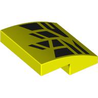 Visuel indicatif Rebrickable de Brique courbée 2 x 2 x 2/3 avec des formes noires motif imprimé (Brick Curved 2 x 2 x 2/3 with Black Shapes Print)