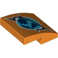 Visuel indicatif Rebrickable de Brique courbée 2 x 2 x 2/3 avec Arctic Explorer Symbole motif imprimé (Brick Curved 2 x 2 x 2/3 with Arctic Explorer Symbol Print)