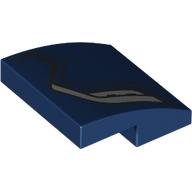 Visuel indicatif Rebrickable de Brique courbée 2 x 2 x 2/3 avec motif imprimé armure argent (Brick Curved 2 x 2 x 2/3 with Silver Armour Print)