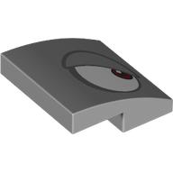 Visuel indicatif Rebrickable de Brique courbée 2 x 2 x 2/3 avec motif imprimé œil droit (Brick Curved 2 x 2 x 2/3 with Right Eye Print)