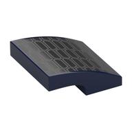 Visuel indicatif Rebrickable de Brique courbée 2 x 2 x 2/3 avec motif imprimé gril noir/argent (Brick Curved 2 x 2 x 2/3 with Black/Silver Grill Print)