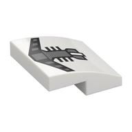 Visuel indicatif Rebrickable de Brick bombé 2 x 2 x 2/3 avec masque clone trooper gris foncé imprimé (Brick Curved 2 x 2 x 2/3 with Dark Bluish Grey Clone Trooper Mask Print)