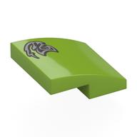 Visuel indicatif Rebrickable de Brique courbée 2 x 2 x 2/3 avec motif imprimé graffiti argent (Brick Curved 2 x 2 x 2/3 with Silver Graffiti Print)
