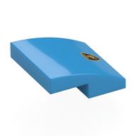 Visuel indicatif Rebrickable de Brique courbée 2 x 2 x 2/3 avec Lamborghini Badge motif imprimé (Brick Curved 2 x 2 x 2/3 with Lamborghini Badge Print)