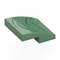 Visuel indicatif Rebrickable de Brique courbée 2 x 2 x 2/3 avec robe, motif imprimé plis vert foncé (Brick Curved 2 x 2 x 2/3 with Dress, Dark Green Creases Print)