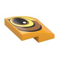 Visuel indicatif Rebrickable de Brique courbée 2 x 2 x 2/3 avec motif imprimé Lion œil (Brick Curved 2 x 2 x 2/3 with Lion Eye Print)