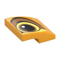 Visuel indicatif Rebrickable de Brique courbée 2 x 2 x 2/3 avec motif imprimé Lion œil (Brick Curved 2 x 2 x 2/3 with Lion Eye Print)