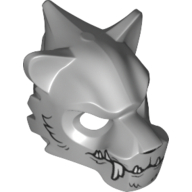 Masque Tigre avec Crocs Blancs et Fourrure Noire imprimé (Mask Tiger with White Fangs and Black Fur Print)
