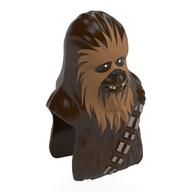 Tête de minifigurine spéciale, wookiee avec la fourrure de visage beige foncée et le motif imprimé de dents (Chewbacca) (Minifig Head Special, Wookiee with Dark Tan Face Fur and Teeth Print (Chewbacca))