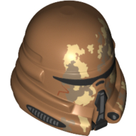 Casque aéroporté clone trooper avec beige et motif imprimé camouflage beige foncé (Helmet Airborne Clone Trooper with Tan and Dark Tan Camouflage Print)