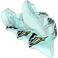 Visuel indicatif Rebrickable de Grande tête de figurine, mâchoire avec trou pour axe avec motif imprimé 4 yeux de vert citron (Large Figure Head, Jaw with Axle Hole with 4 Lime Eyes Print)