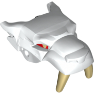 Visuel indicatif Rebrickable de Tête de grande figurine Chat à dents de sabre mâchoire supérieure avec des crocs avec motif imprimé yeux rouges (Large Figure Head Saber-toothed Cat Upper Jaw with Fangs with Red Eyes Print)