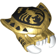 Visuel indicatif Rebrickable de Masque Scorpion avec crocs et pinces blancs, pointes noires et motif imprimé emblème scorpion (Mask Scorpion with White Fangs and Pincers, Black Spikes and Scorpion Emblem Print)