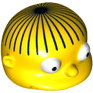 Visuel indicatif Rebrickable de Tête de minifigurine Spécial, Simpsons, Ralph Wiggum (Minifig Head Special, Simpsons, Ralph Wiggum)