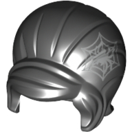 Style de ruche de cheveux avec frange latérale avec araignée argentée dans le motif imprimé web (Hair Beehive Style with Sideways Fringe with Silver Spider in Web Print)
