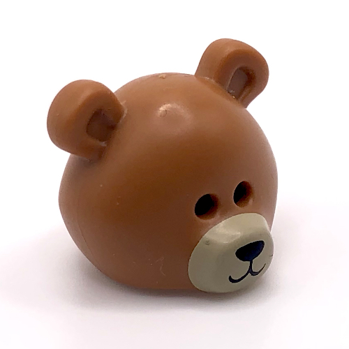Visuel indicatif Rebrickable de Costume / Masque, Ours avec muselière beige avec motif imprimé Nez noir (Costume / Mask, Bear with Tan Muzzle with Black Nose Print)