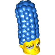 Tête de minifigurine Spécial, Simpsons, avec de grands cheveux et les yeux à droite motif imprimé (Marge Simpson) (Minifig Head Special, Simpsons, with Tall Hair and Eyes Looking Right Print (Marge Simpson))
