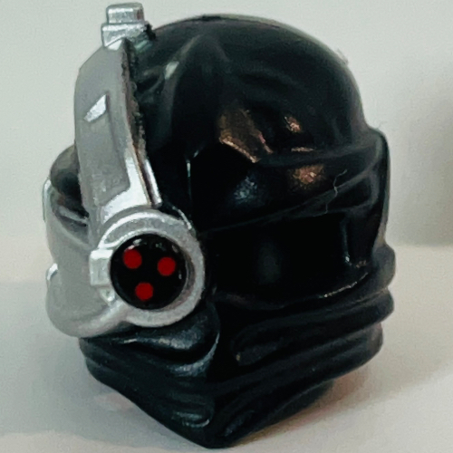 Enveloppe avec oculaire Cyborg et triple capteur rouge sur fond argenté motif imprimé (Wrap with Cyborg Eyepiece and Triple Red Sensor on Silver Background Print)