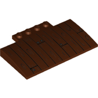 Visuel indicatif Rebrickable de Brique courbée 5 x 8 x 2/3 avec motif imprimé Plancher en bois (Brick Curved 5 x 8 x 2/3 with Wood Flooring Print)