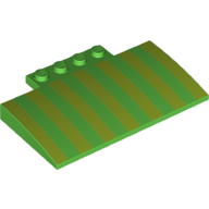 Visuel indicatif Rebrickable de Brique courbée 5 x 8 x 2/3 avec des rayures jaunes/Rectangles motif imprimé (Brick Curved 5 x 8 x 2/3 with Yellow Stripes/Rectangles Print)