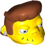 Tête de minifigurine spéciale, simpsons, serpent (Minifig Head Special, Simpsons, Snake)