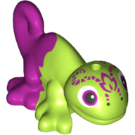 Visuel indicatif Rebrickable de Animal, caméléon aux yeux magenta et motif imprimé queue magenta (Animal, Chameleon with Magenta Eyes and Magenta Tail Print)