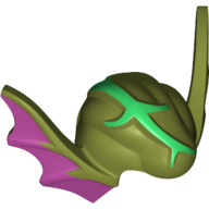 Tête haut, muté médecin o'neil avec des oreilles magenta et vert veine saillante motif imprimé (Head Top, Mutated Doctor O'Neil with Magenta Ears and Green Protruding Vein Print)