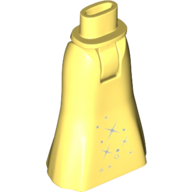 Visuel indicatif Rebrickable de Bassin mini-poupée et jupe pleine longueur avec motif imprimé étoiles argentées (Minidoll Hips and Full Length Skirt with Silver Stars Print)