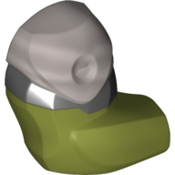 Grand bras modifié, à droite avec motif imprimé d'armure d'épaule en argent (coque) (Large Arm Modified, Right with Silver Shoulder Armour Print (Hulk))