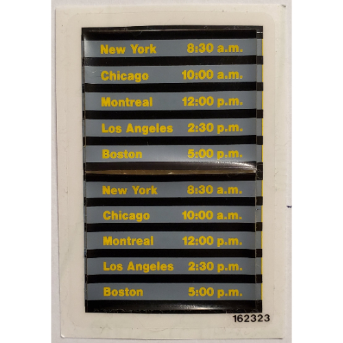 Visuel indicatif Rebrickable de Feuille autocollante 2 pour ensemble 4558-1 (villes d'états unis) (Sticker Sheet 2 for Set 4558-1 (United States Cities))