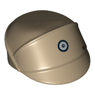Chapeau / casquette officier impérial avec disque de code argenté et noir et taches marron foncé motif imprimé (Hat / Cap Imperial Officer with Silver and Black Code Disc and Dark Brown Stains Print)