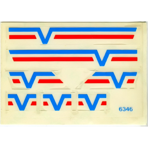 Visuel indicatif Rebrickable de Feuille d’autocollants pour le set 6346-1 (Sticker Sheet for Set 6346-1)