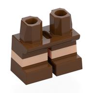 Visuel indicatif Rebrickable de Jambes courtes avec motif nougat clair (Legs Short with Light Nougat Stripe Pattern)