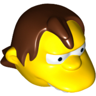 Tête de minifigurine Spécial, Simpsons, Nelson Muntz (Minifig Head Special, Simpsons, Nelson Muntz)