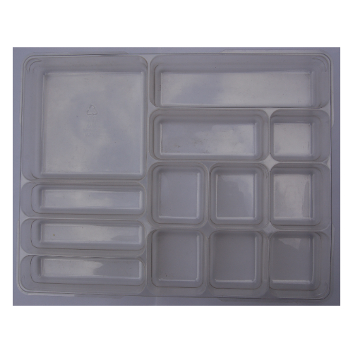 Plateau de rangement / tri, Dacta, 13 compartiments pour petite poubelle Dacta (Storage / Sorting Tray, Dacta, 13 Compartment for Dacta Small Bin)