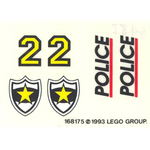 Visuel indicatif Rebrickable de Feuille d’autocollants pour le set 6483-1 (Sticker Sheet for Set 6483-1)