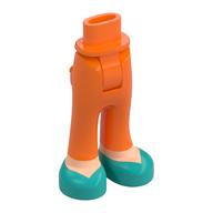 Visuel indicatif Rebrickable de Mini-poupée bassin et pantalon avec poches arrière avec jambes nougat clair, chaussures turquoise foncé motif imprimé (Minidoll Hips and Trousers with Back Pockets with Light Nougat Legs, Dark Turquoise Shoes Print)