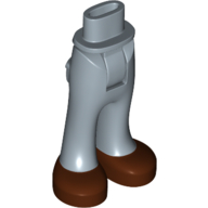 Visuel indicatif Rebrickable de Mini-poupée bassin et pantalon avec poches arrière avec motif imprimé de chaussures marron rougeâtre (Minidoll Hips and Trousers with Back Pockets with Reddish Brown Shoes Print)