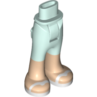 Visuel indicatif Rebrickable de Mini-poupée bassin et pantalon avec poches arrière avec sandales blanches (Minidoll Hips and Trousers with Back Pockets with White Sandals)