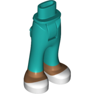 Visuel indicatif Rebrickable de Mini-poupée bassin et pantalon avec poches arrière avec des jambes de nougat moyen et des baskets blanches motif imprimé (Minidoll Hips and Trousers with Back Pockets with Medium Nougat Legs and White Sneakers Print)