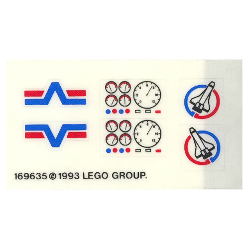 Visuel indicatif Rebrickable de Feuille d’autocollants pour le set 6614-1 (Sticker Sheet for Set 6614-1)